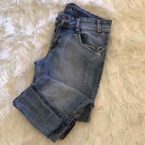 Hydraulic Denim Capris